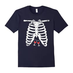 Skeleton Shirt by Halloween TS â Adults Wine Lover Costume-Father's Day - XXXL
