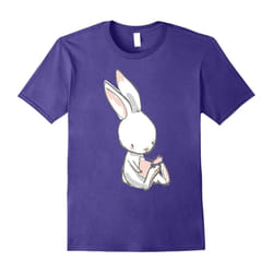 Cute Bunny Rabbit | Book Lover T-Shirt & Gift | Reading-Father's Day - XXXL
