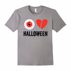 I love Halloween T-Shirt Funny Scary Bat Eyeball Tee Shirt-Father's Day - XXXL