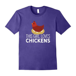 This Girl Loves Chicken Cute Farm Animals Farmer T-Shirt-Father's Day - M