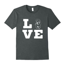 I Love My Chocolate Lab Dog Cute Animal Lover Dog T-Shirt-Father's Day - M
