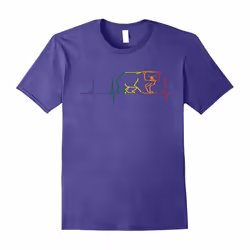 Gay Bear LGBTQ+ Heartbeat Shirt Gay Pride Month Gifts-Father's Day - L
