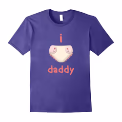 I Love Daddy Diaper Love T Shirt â ABDL Sleep Shirt-Father's Day - XXL