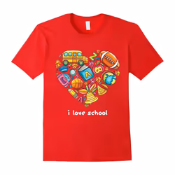 I Love School T-Shirt-Father's Day - L