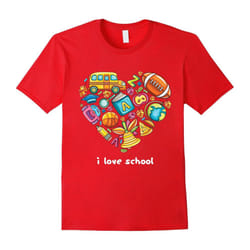 I Love School T-Shirt-Father's Day - L