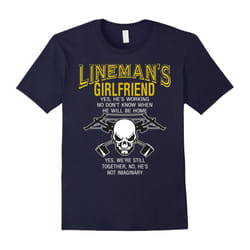 Lineman's Girlfriend T Shirt, I Love My Lineman T Shirt-Father's Day - L