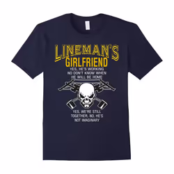 Lineman's Girlfriend T Shirt, I Love My Lineman T Shirt-Father's Day - XL