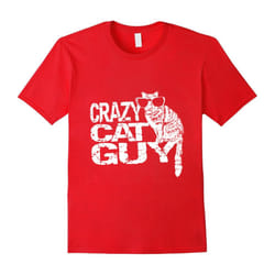 Funny tees, Fathers Day gift, Crazy Cat Guy â T Shirt-Father's Day - M