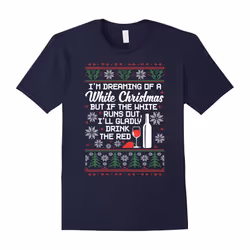 Awesome Ugly Christmas Wine Lover T-Shirt-Father's Day - S