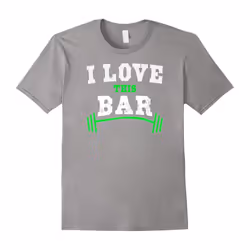 I Love This Bar Funny Power-Lifting T-Shirt Weightlifting T-Father's Day - XL