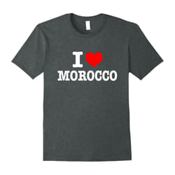 I Love Morocco T-Shirt â I Heart Morocco Shirt-Father's Day - M