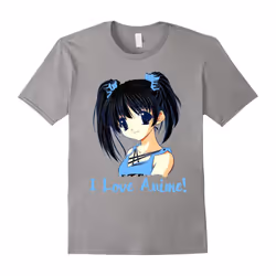 I Love Anime! Anime Girl T-Shirt-Father's Day - XXL