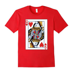 Valentines Day Gifts â Queen of Hearts Cards Couple T Shirt-Father's Day - L