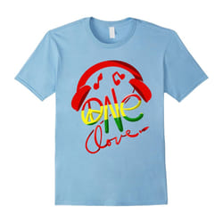 Jamaica One Love Reggae Caribbean Music Pride Flag T-shirt-Father's Day - M