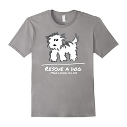 Rescue a Dog T-Shirt, Don't Shop Adopt! Animal Lover-Father's Day - XXXL
