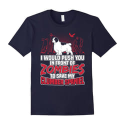 Father's Dayumber Spaniel and Zombies Halloween Gifts T Shirt-Father's Day - XL
