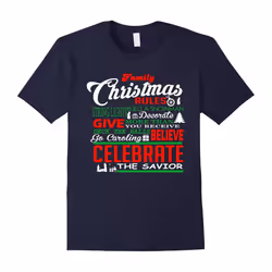Family Christmas Rules Caroling and Celebration T-Shirt-Father's Day - M