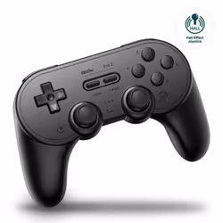 8Bitdo Pro 2 Bluetooth Controller for Switch, Hall Effect Joystick Update, Wireless Gaming Controller for Switch, PC, Android, and Steam Deck & Apple