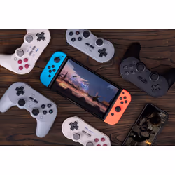 8Bitdo Pro 2 Bluetooth Controller for Switch, Hall Effect Joystick Update, Wireless Gaming Controller for Switch, PC, Android, and Steam Deck & Apple