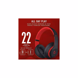 Beats Studio3 Wireless Noise Cancelling Headphones - Defiant Black-Red
