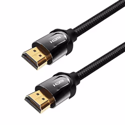 Vention Nylon Braided HDMI Cable 0.75M Black Metal Type, 0.75 m, HDMI Type A (Standard), HDMI Type A (Standard), 3D, 18 Gbit/ ...