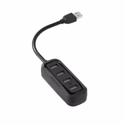 Vention 4 Ports USB2.0 HUB 0.15M Black, USB 2.0, USB 2.0, 480 Mbit/s, Black, Acrylonitrile butadiene styrene (ABS), Polyvinyl ...