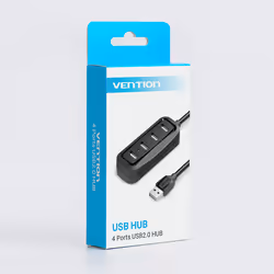 Vention 4 Ports USB2.0 HUB 0.15M Black