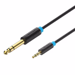 Vention 3.5mm TRS Male to 6.35mm Male Audio Cable 3M Black, 3.5mm, Male, 6.35mm, Male, 3 m, Black