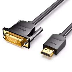 Vention HDMI to DVI Cable 1M Black, 1 m, HDMI Type A (Standard), DVI-D, Male, Male, Straight