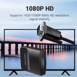 Vention VGA to HDMI Converter with Female Micro USB and Audio Port 0.15M Black