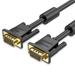 Vention VGA(3+6) Male to Male Cable with ferrite cores 2M Black
