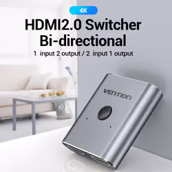 Vention 2-Port HDMI Bi-Direction Switcher Silver