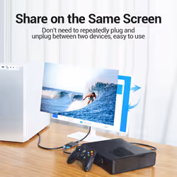 Vention 2-Port HDMI Bi-Direction Switcher Silver
