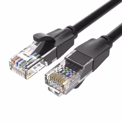 Vention Cat.6 UTP Patch Cable 20M Black, 20 m, Cat6, U/UTP (UTP), RJ-45, RJ-45, Black