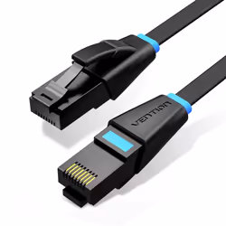 Vention Flat Cat.6 UTP Patch Cable 8M Black, 8 m, Cat6, U/UTP (UTP), RJ-45, RJ-45, Black