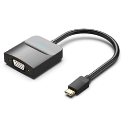 Vention Type-C to VGA Adapter 0.15M Black ABS Type