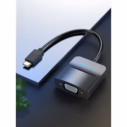 Vention Type-C to VGA Adapter 0.15M Black ABS Type