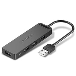 Vention 4-Port USB 2.0 Hub With Power Supply 0.15M Black