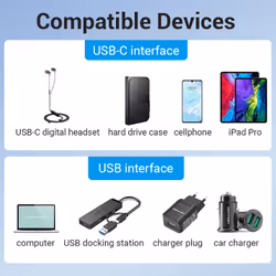 Vention USB 3.0 Male to USB-C Female Adapter Gray Aluminum Alloy Type