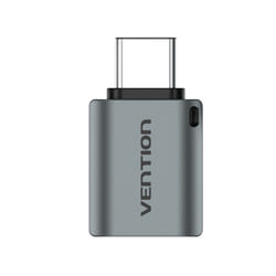 Vention USB-C Male to USB 3.0 Female OTG Adapter Gray Aluminum Alloy Type
