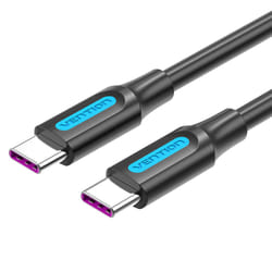 Vention USB 2.0 C Male to C Male 5A Cable 1M Black PVC Type
