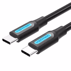 Vention USB 2.0 C Male to Male Cable 0.5M Black PVC Type, 0.5 m, USB C, USB C, USB 2.0, 0.48 Gbit/s, Black