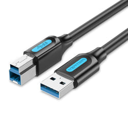 Vention USB 3.0 A Male to B Male Cable 3M Black PVC Type