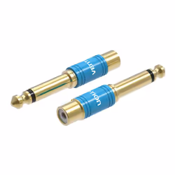 Vention 6.5mm Male to RCA Female Audio Adapter, 6.5mm, RCA, Blue