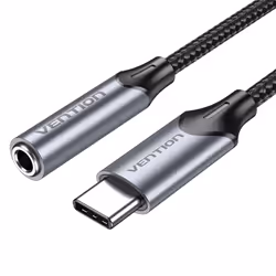 Vention USB-C Male to 3.5MM Earphone Jack With DAC Adapter 0.1M Gray Aluminum Alloy Type, 3.5mm, Female, USB Type-C, Male, 0. ...