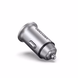 Vention Two-Port USB A+A(30+30) Car Charger Gray Mini Style Aluminium Alloy Type - Additional view 5