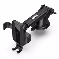 Vention Auto-Clamping Car Phone Mount With Suction Cup Black Square Type, Mobile phone/Smartphone, Passive holder, Car, Black