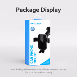 Vention Auto-Clamping Car Phone Mount With Suction Cup Black Square Type
