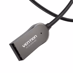 Vention USB Car Bluetooth5.0 Audio Receiver With Coiled Cable 1.5M Gray Zinc Alloy Type