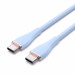 Vention USB 2.0 C Male to C Male 5A Cable 1M Light Blue Silicone Type, 1 m, USB C, USB C, USB 2.0, 0.48 Gbit/s, Blue